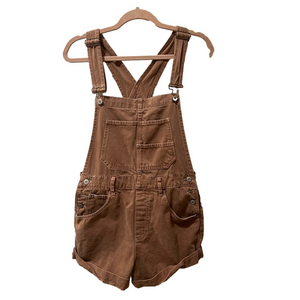 Free People Brown Denim Romper